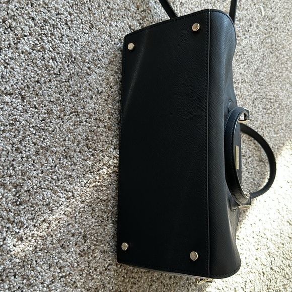 kate spade new york Laurel Way Leather Reiley Satchel, Black, Like New - Picture 4 of 12